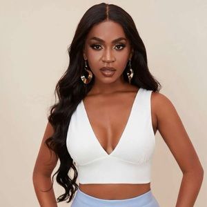 White Shein Crop Top Size Small